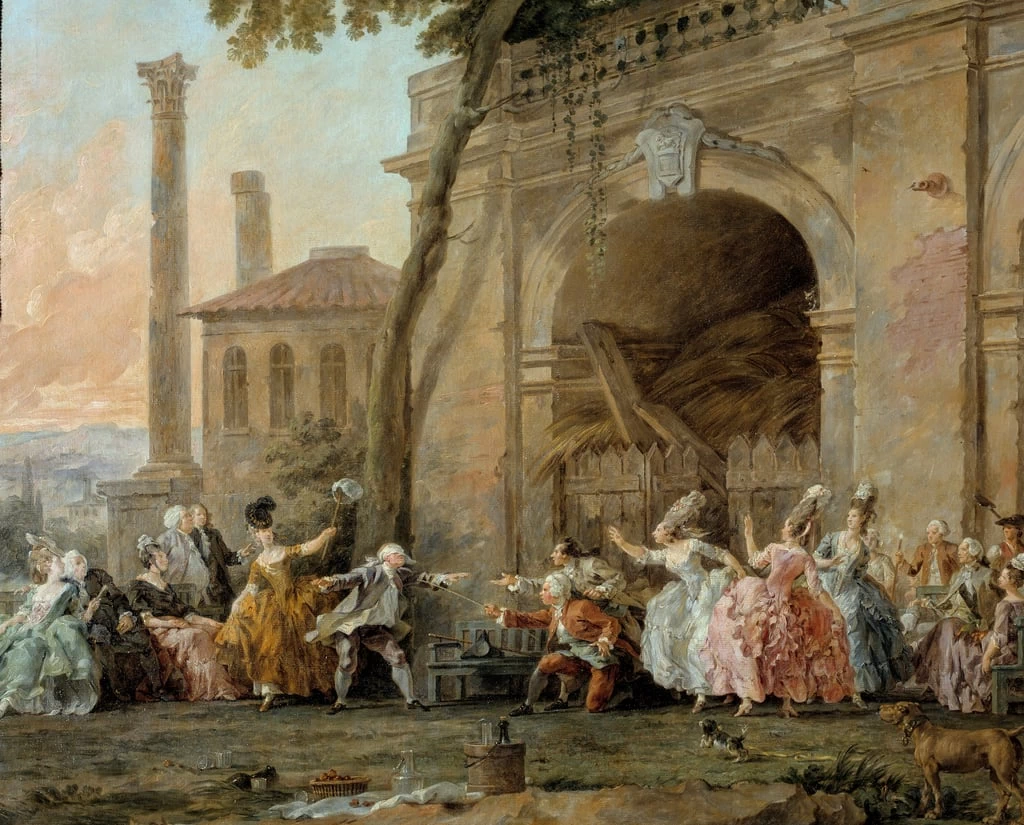 Hallè Noël - Gioco di Colin Maillard, Musee de Picardie, Amiens, dettaglio